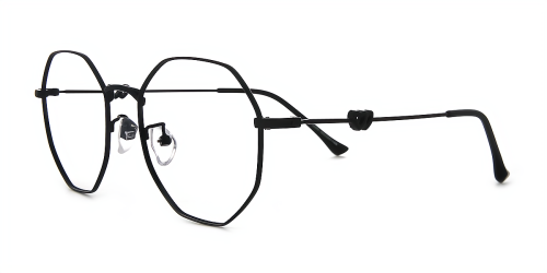 Pink Heart Gorgeous Unique Full-rim Metal Medium Glasses for female from Wherelight
