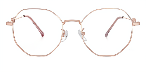 Pink Heart Gorgeous Unique Full-rim Metal Medium Glasses for female from Wherelight