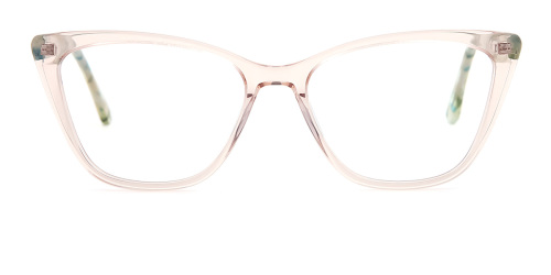 Pink Cateye Unique Full-rim Acetate Large Glasses for female from Wherelight