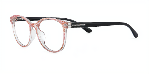 Pink Oval Classic Full-rim Tr90 Medium Glasses for female from Wherelight