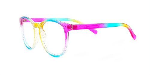 Multicolor Round Classic Full-rim Tr90 Large Glasses for female from Wherelight