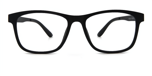 Black Rectangle Retro Full-rim Tr90 Large Glasses for unisex from Wherelight