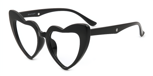 Heart Gorgeous Full-rim Plastic Large Glasses