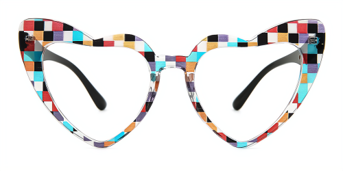 Heart Gorgeous Full-rim Plastic Large Glasses