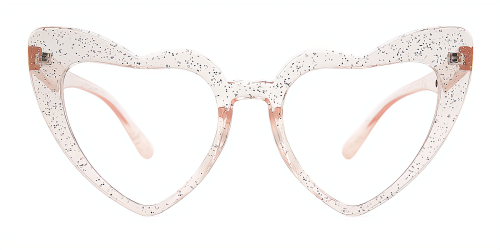 Heart Gorgeous Full-rim Plastic Large Glasses