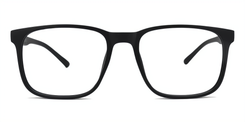Black Square Simple TR90 Eyeglasses