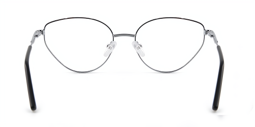 Purple Geometric Unique Full-rim Metal Large Glasses for female from Wherelight