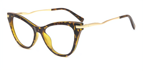 Pink Cateye Gorgeous Unique Full-rim Mix & Match Large Glasses for female from Wherelight