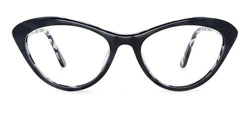 Red Cateye Unique Full-rim Acetate Large Glasses for female from Wherelight