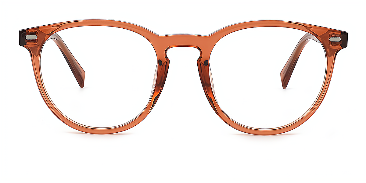 Brown Oval TR90 Eyeglasses
