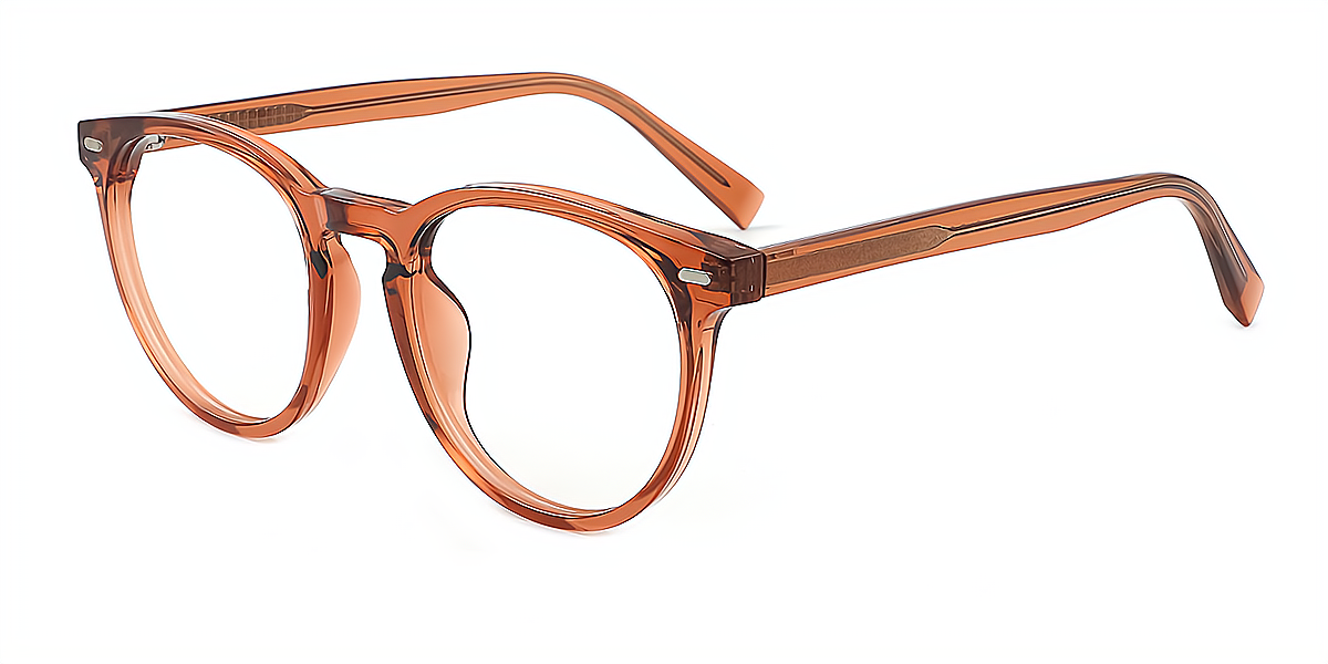 Brown Oval TR90 Eyeglasses