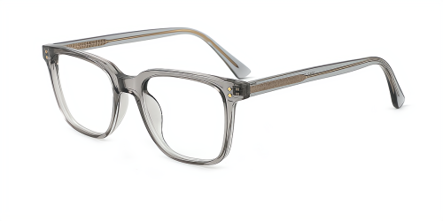 Clear Rectangle Simple Full-rim Tr90 Medium Glasses for unisex from Wherelight