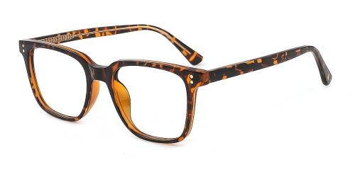 Clear Rectangle Simple Full-rim Tr90 Medium Glasses for unisex from Wherelight