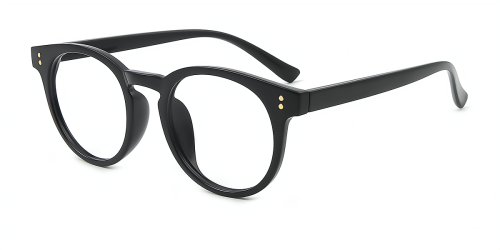 Black Oval Unique Full-rim Tr90 Large Glasses for unisex from Wherelight