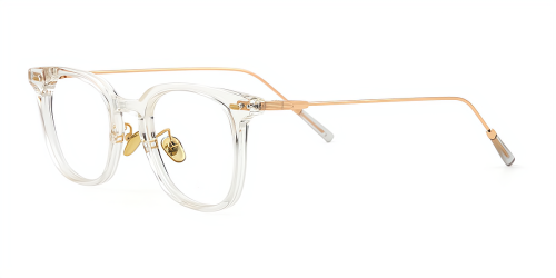 Clear Rectangle Simple Full-rim Mix & Match Medium Glasses for female from Wherelight