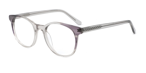 Clear Oval Unique Full-rim Acetate Medium Glasses for female from Wherelight