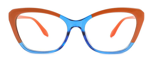 Pink Irregular Gorgeous Retro Unique Full-rim Plastic Large Glasses for female from Wherelight
