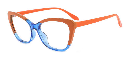 Pink Irregular Gorgeous Retro Unique Full-rim Plastic Large Glasses for female from Wherelight