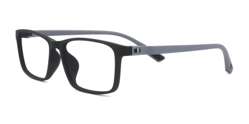 Black Rectangle Classic Sports Simple Full-rim Tr90 Large Glasses for unisex from Wherelight