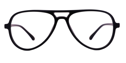 Wherelight Black Retro Medium Glasses Unisex Aviator Eyewear