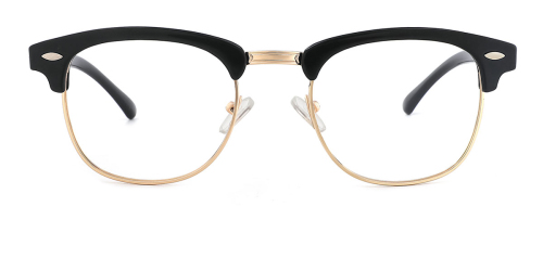 Black Rectangle Classic Simple Full-rim Mix & Match Large Glasses for male from Wherelight