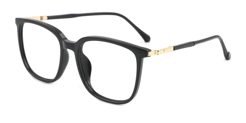 Brown Rectangle Classic Retro Simple Full-rim Tr90 Large Glasses for unisex from Wherelight