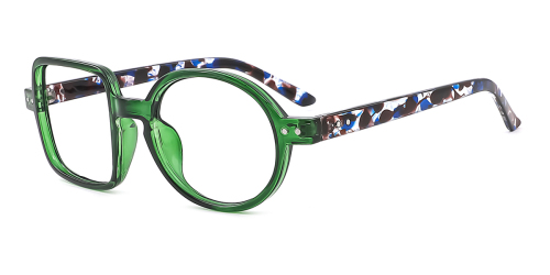 Wherelight Black/White Two-tone Unique Glasses Square and Round Eyewear