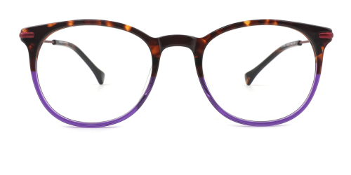 Tortoiseshell Round Oval Gorgeous Retro Simple Full-rim Mix & Match Large Glasses for female from Wherelight