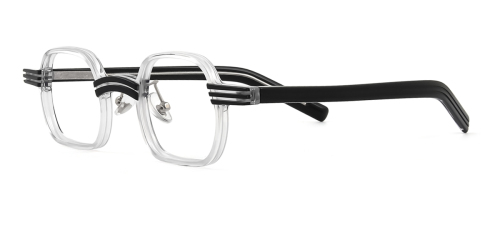 Clear Rectangle Full-Rim Acetate Prescription Eyewear Glasses Blue Light Blocking Glasses Anti Radiation and Eyestrain