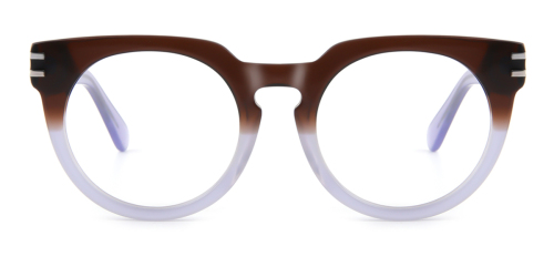 Brown Oval Unique Full-rim Acetate Large Glasses for female from Wherelight