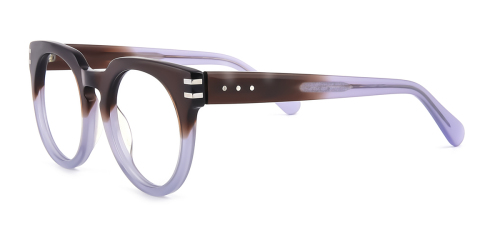 Brown Oval Unique Full-rim Acetate Large Glasses for female from Wherelight