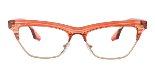 Floral Cateye Gorgeous Unique Full-rim Metal Large Glasses for female from Wherelight