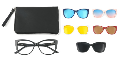 Black Clip-on Cateye
