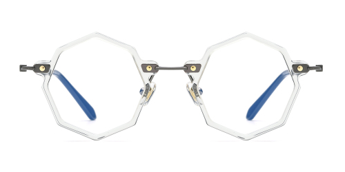 Green Ultralight Beta Titanium Polygon Glasses
