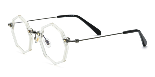 Green Ultralight Beta Titanium Polygon Glasses