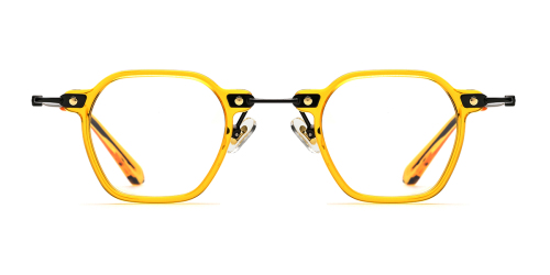 Yellow Trendy Acetate Glasses