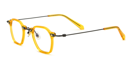 Yellow Trendy Acetate Glasses