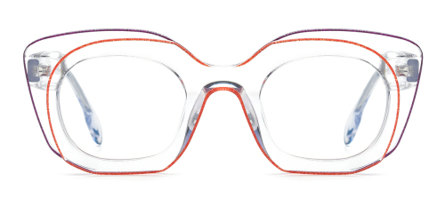 Clear Cat Eye Acetate Glasses