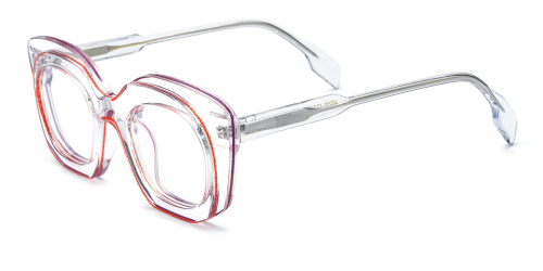 Clear Cat Eye Acetate Glasses
