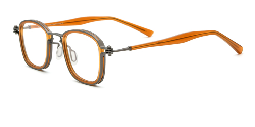 Orange Retro Acetate Glasses
