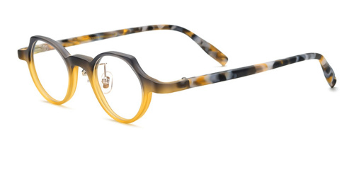 Colorblocking Cat's Eye Plate Eyeglass Frames Frosted for Men and Women