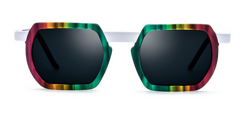 Colorful Plate Square Sunglasses