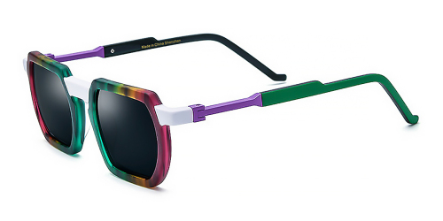 Colorful Plate Square Sunglasses
