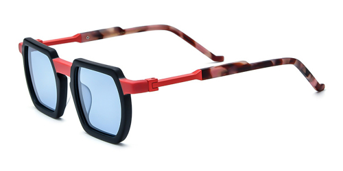 Colorful Plate Square Sunglasses