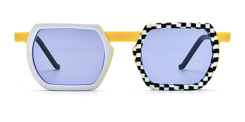 Colorful Plate Square Sunglasses