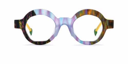 Patchwork Irregular Frosted Plate Eyeglass Frames