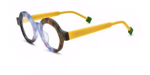 Patchwork Irregular Frosted Plate Eyeglass Frames
