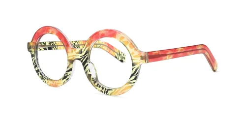 Yellow Round Board Eyeglasses