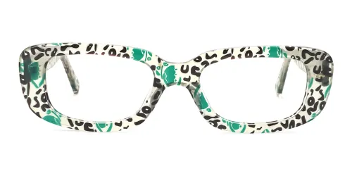 Green Oval Board Eyeglasses