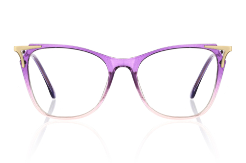 Check out this gorgeous purple full-rim eyeglass frame!